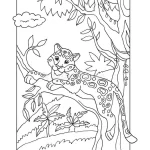coloriage Leopard à imprimer pour enfant de 9 ans