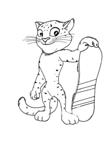 coloriage Leopard pour enfant de 6 ans
