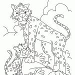 coloriage Leopard pour enfant
