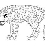 coloriage Leopard à imprimer pour enfant de 7 ans