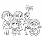 coloriage Les nouvelles émotions en groupe educatif pour enfant
