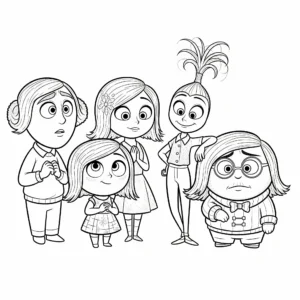 coloriage Les nouvelles émotions en groupe educatif pour enfant
