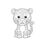 coloriage Motif de Peau de Léopard à imprimer pour enfants