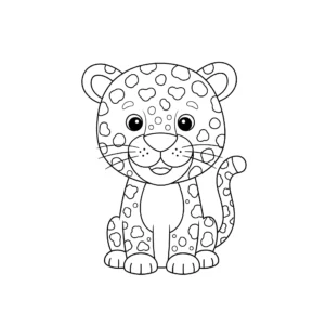 coloriage Motif de Peau de Léopard à imprimer pour enfants