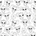 coloriage Motif de Zoobles à imprimer pour enfant de 3 ans