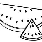 coloriage Pastèque pour enfant de 2 ans