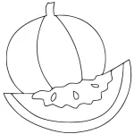 coloriage Pastèque à imprimer pour enfant de 7 ans
