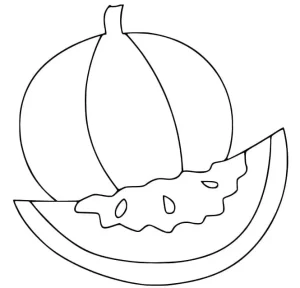 coloriage Pastèque à imprimer pour enfant de 7 ans