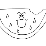 coloriage Pastèque et découpage à imprimer