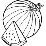 coloriage Pastèque gratuit