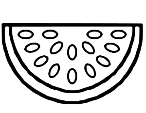 coloriage Pastèque à imprimer pour enfant de 8 ans