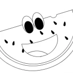coloriage Pastèque pour enfant de 10 ans