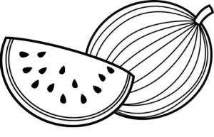 télécharger coloriage Pastèque gratuit