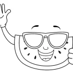 coloriage Pastèque à imprimer pour enfants