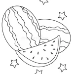 coloriage Pastèque à imprimer pour enfant de 6 ans