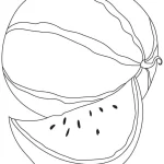 a imprimer coloriage Pastèque gratuit