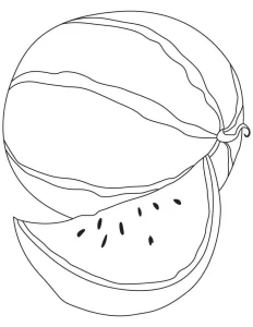 a imprimer coloriage Pastèque gratuit