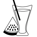 imprimer coloriage Pastèque gratuit
