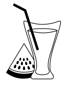 imprimer coloriage Pastèque gratuit