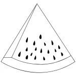 coloriage Pastèque a imprimer gratuit