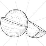 coloriage Pastèque à imprimer pour enfants