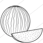 coloriage Pastèque à imprimer pdf