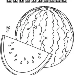coloriage Pastèque pour enfants a imprimer gratuit
