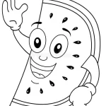 coloriage Pastèque gratuit à imprimer