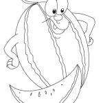 coloriage Pastèque a colorier en ligne gratuitement