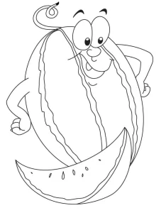 coloriage Pastèque a colorier en ligne gratuitement