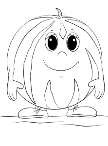 coloriage Pastèque a imprimer gratuit