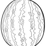 coloriage Pastèque gratuit à imprimer