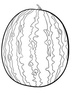 coloriage Pastèque gratuit à imprimer