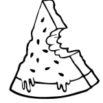 coloriage Pastèque gratuit pour enfants