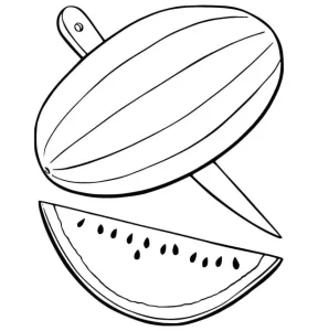coloriage Pastèque à imprimer pour enfant de 10 ans