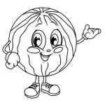 coloriage Pastèque à imprimer pour enfant de 7 ans