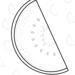 coloriage Pastèque pour enfant de 7 ans