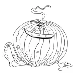 imprimer coloriage Pastèque