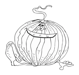 imprimer coloriage Pastèque