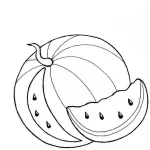 télécharger coloriage Pastèque gratuit
