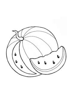 télécharger coloriage Pastèque gratuit