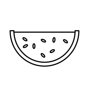 coloriage Pastèque et découpage à imprimer