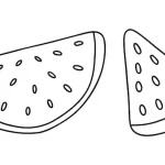 imprimer coloriage Pastèque gratuit