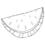 coloriage Pastèque pour enfant de 2 ans