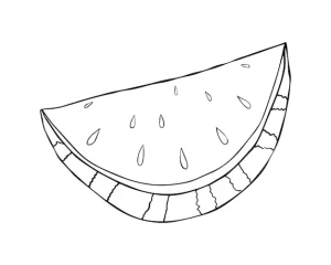 coloriage Pastèque pour enfant de 2 ans