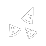 imprimer coloriage Pastèque gratuit