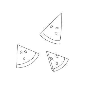 imprimer coloriage Pastèque gratuit