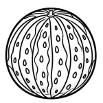 coloriage Pastèque à imprimer pour enfants