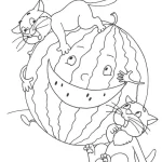 coloriage Pastèque pour enfant de 3 ans