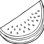 coloriage Pastèque pour enfant de 3 ans
